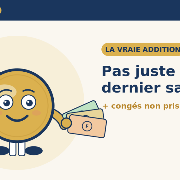 Solde de tout compte au Togo : Pasti la mascotte tenant des billets FCFA, le solde de tout compte n'est pas seulement le dernier salaire